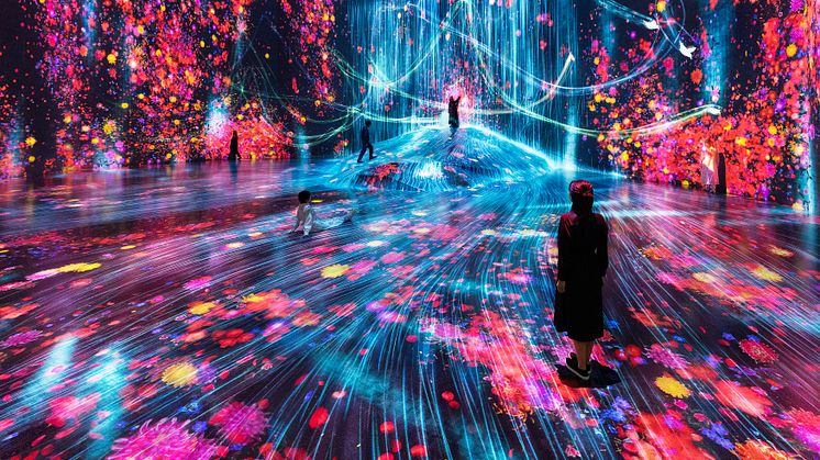 Die Ausstellung "TeaamLab Borderless" wird Herzstück des neuen UBS Digital ARt Museums sein. Foto: teamLab