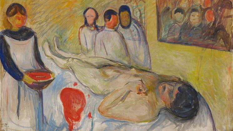 Edvard Munch, På operasjonsbordet, 1902-1903. Olje på lerret. Foto: Juri Kobayashi, Munchmuseet.