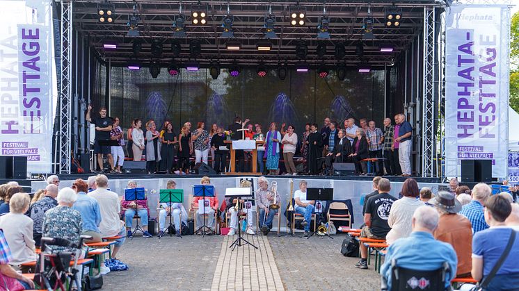 Der Gospelchor sang auch im Gottesdienst bei den Hephata-Festtagen im September.