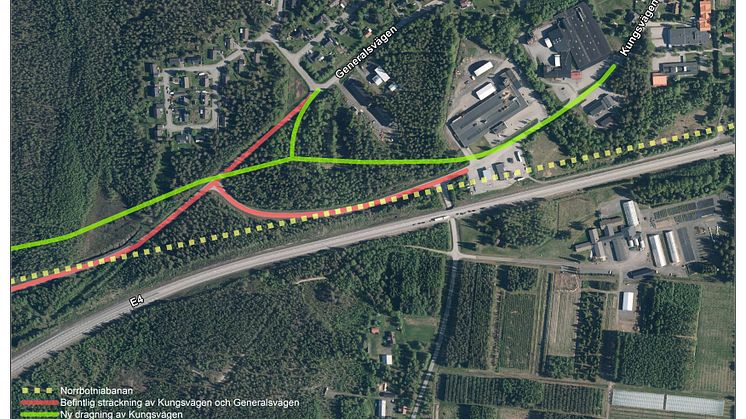 Kungsvägen i Sävar byggs om