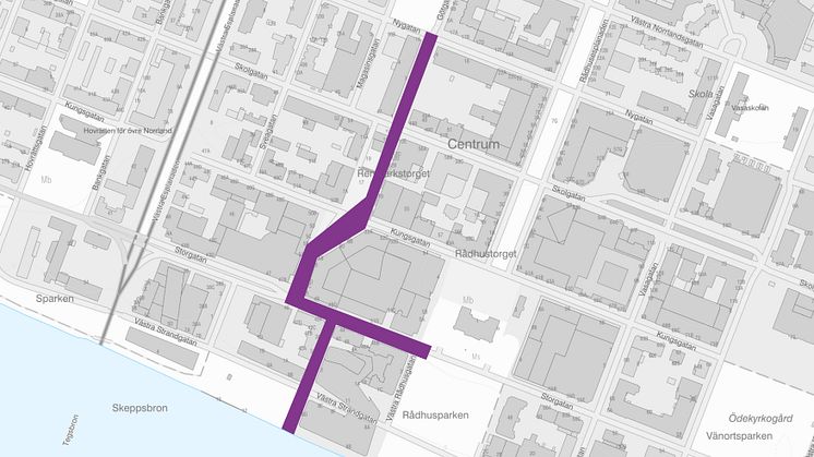 Området där Vakin kommer att genomföra markundersökningar i centrala Umeå