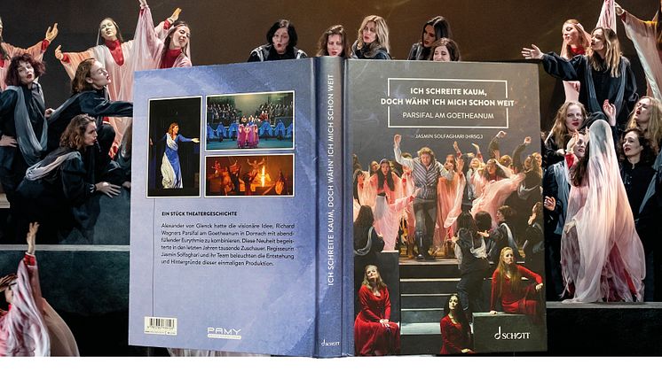 Buch zum ‹Parsifal› am Goetheanum in der Inszenierung von Jasmin Solfaghari (Buch: Schott Music; Hintergrundbild: François Croissant)