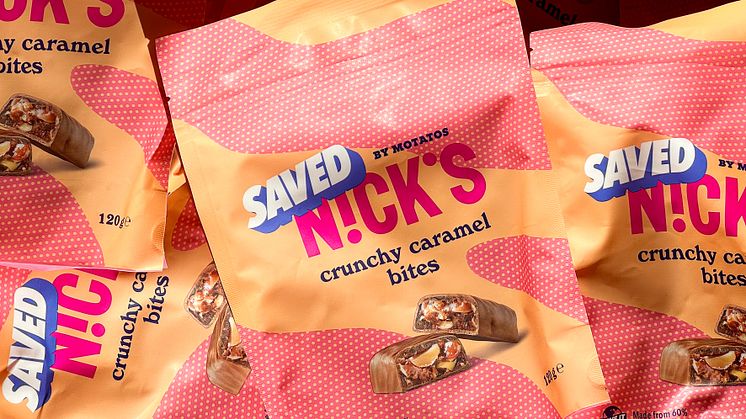 Nick's x Saved by Motatos newest launch - Crunchy caramel bites