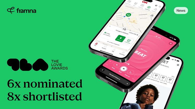 Framna is nominated for the 2024 Lovie Awards