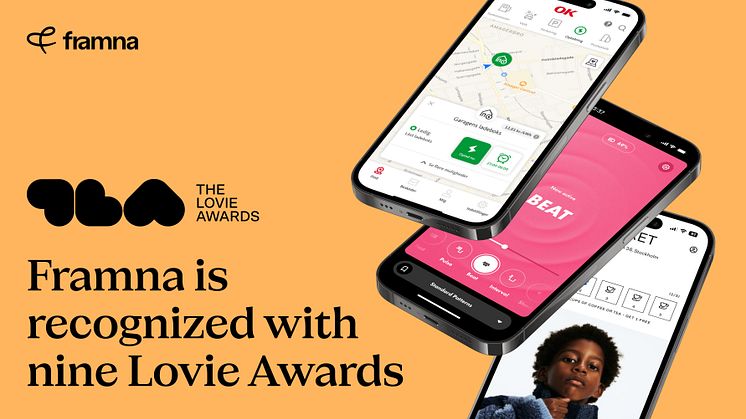 Framna is recognized with nine Lovie Awards