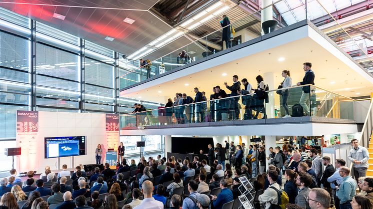Die drei großen Themen der diesjährigen BIM World MUNICH waren der Digitale Zwilling, Künstliche Intelligenz und das gesamte Spektrum der Nachhaltigkeit. Foto: RM Rudolf Müller Events GmbH/Chris Hartlmaier
