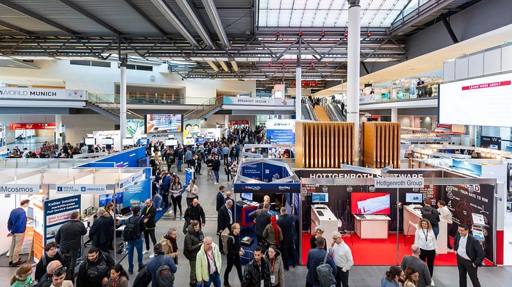 Über 250 internationale Aussteller präsentieren sich den rund 8.000 erwarteten Fachbesuchern auf der BIM World MUNICH 2024. Foto: RM Rudolf Müller Events GmbH/Chris Hartlmaier