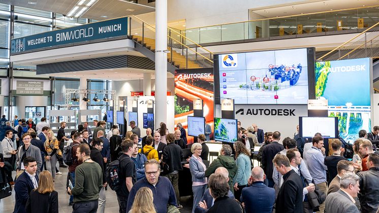 Die BIM World MUNICH ist die Drehscheibe für den Austausch zu allen relevanten Themen rund um Digitalisierung, Nachhaltigkeit und Kreislaufwirtschaft. Copyright: RM Rudolf Müller Events GmbH/Chris Hartlmaier
