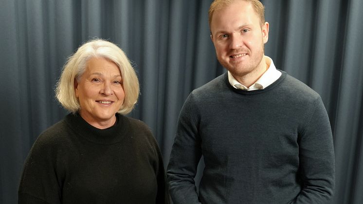 Gull-Britt Eide, kommundirektör och Viktor Lundblad (M), kommunstyrelsens ordförande.