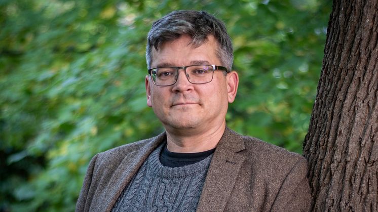 Författaren Mårten Lind, årets Disapristagare. Foto: Cajsa Lithell