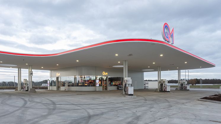 Neuer Standort: Q1 Tankstelle in Iffezheim, Am Forlenspitzen 1.