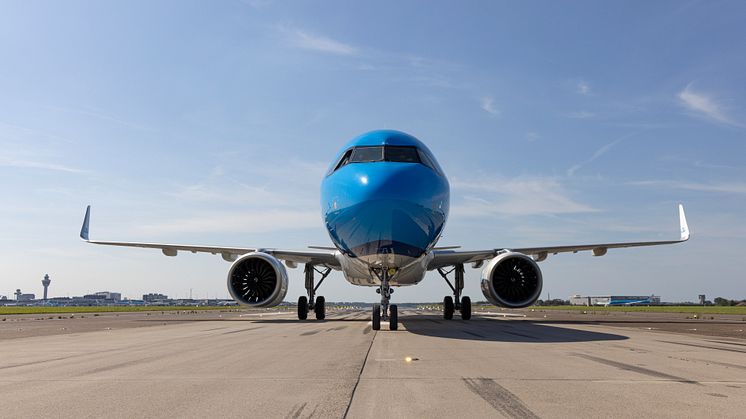 I går landede KLM for første gang i Billund lufthavn med sit nye A321neo-fly.