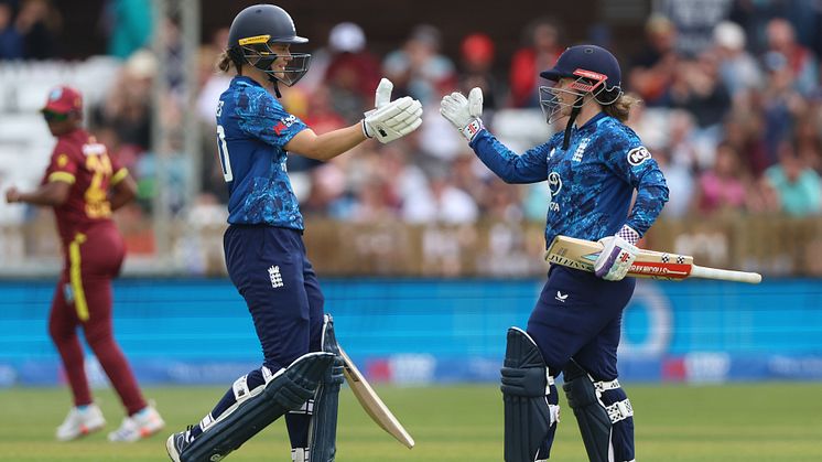 England Women's Amy Jones and Tammy Beaumont. CREDIT: ECB/Getty