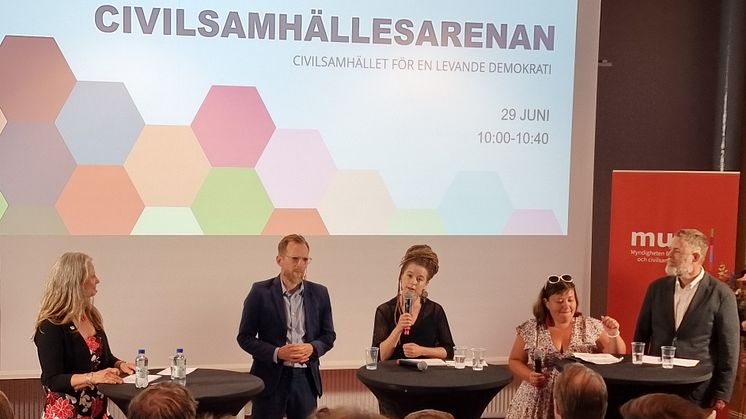 Civilsamhällesarenan arrangeras i år för tredje gången under Almedalsveckan. Bilden är från invigningen 2023.