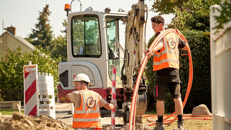 Nach kurzer Unterbrechung wird in Bad Friedrichshall wieder am Glasfasernetz gebaut. ©Deutsche GigaNetz