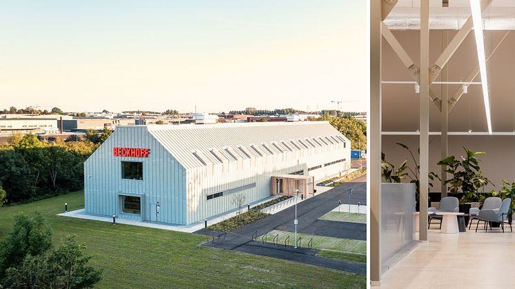 Beckhoffs svenska huvudkontor ligger på fastighet Hindbygården 7 i Fosie, Malmö