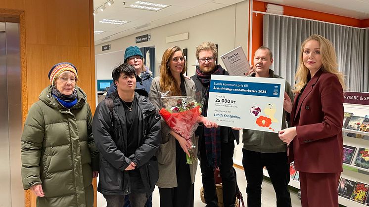 Lunds Fontänhus har i 13 år varit en plats där sociala nätverk, livskvalitet och självkänsla kan växa. Nu uppmärksammas insatserna genom Lunds kommuns pris Årets frivilliga samhällsarbetare. Foto: Linnéa Jönsson, Lunds kommun 