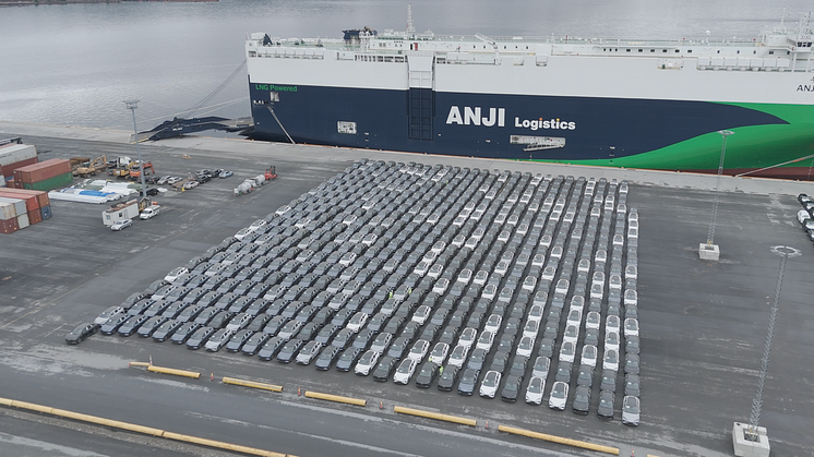 Storleveranse av BYD Sealion 7 4x4 ankommet Drammen Havn