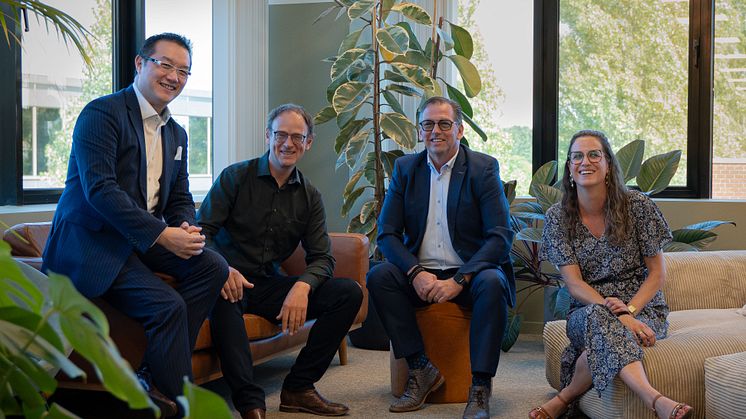 Tony Cheung, Global Vice President - Enterprise Accounts & Strategic Alliances, xSuite Group, Raf Alexander, Managing Partner, Flexso, Hans Willems, Managing Director, xSuite Benelux, Marjolein Callant, Relationship Management, Flexso (from left)