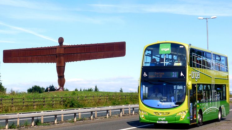 Angel 21 passing the Angel of the North
