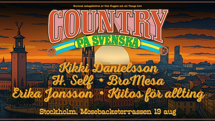 Kikki Danielsson hedras på Mosebacke – gästar COUNTRY PÅ SVENSKA-festivalen den 19 augusti