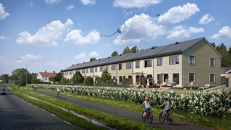 Nu byggs det 10 radhus i Idenor, Hudiksvall