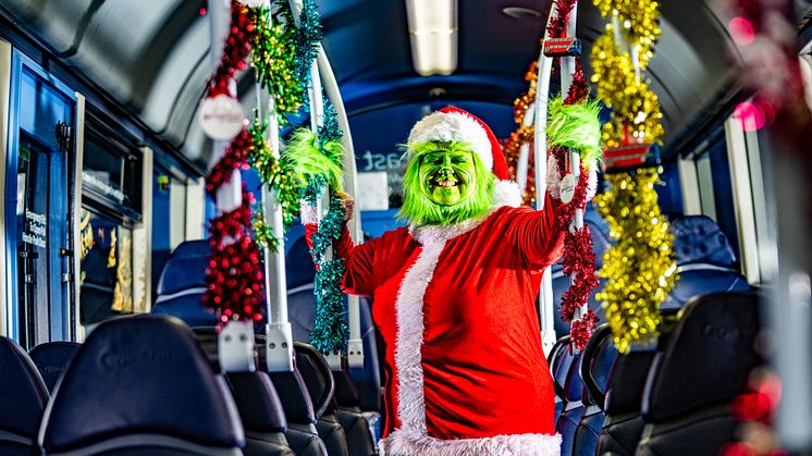 Go North East bus driver Julie Richardson has a festive outfit for every shift in December.