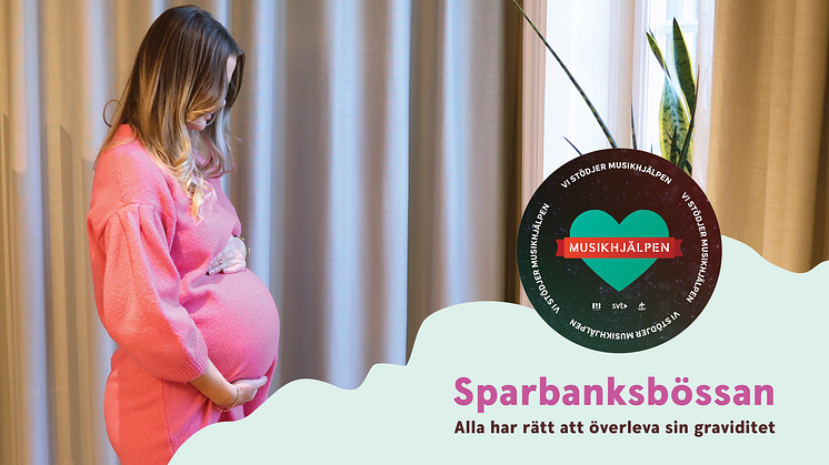 Gravid kvinna som symboliserar årets tema "Alla har rätt att överleva sin graviditet".