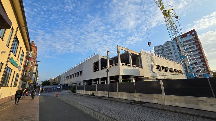 Demontering av betongbjälklag på citygallerian Boulevard - ett av Sveriges största återbruksprojekt av betong.