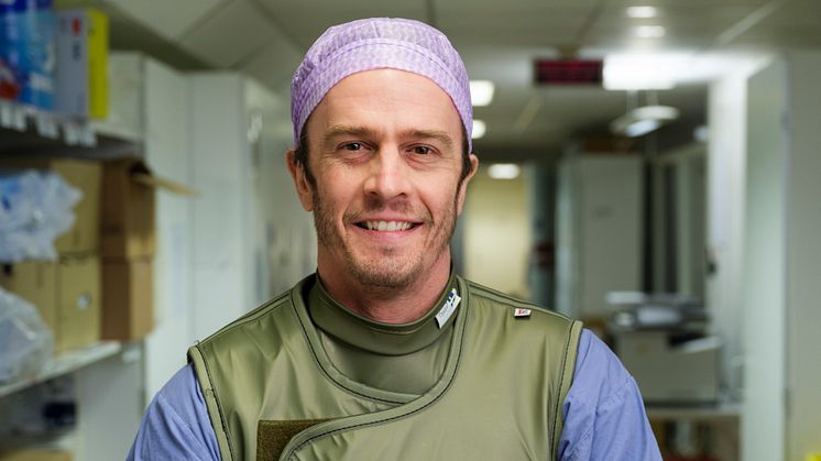 Alexander Henze, överläkare och sektionsansvarig på INR, interventionell neuroradiologi i Region Västerbotten. Foto: Klas Sjöberg