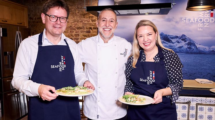  Norwegian Deputy Ambassador Øyvind Hernes, Chef Michel Roux, and NSC UK Director Victoria Braathen 