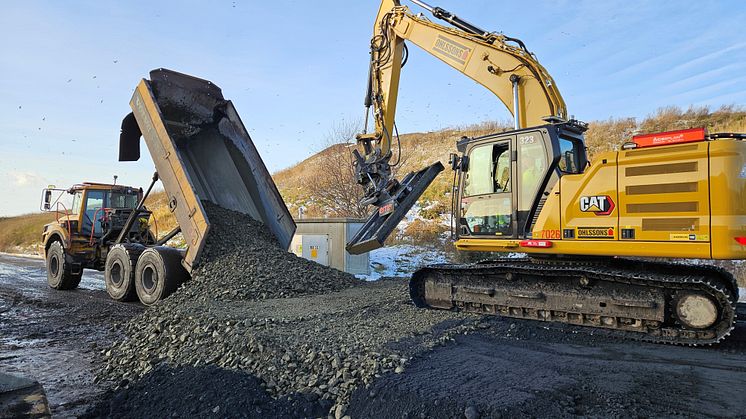 Återvunnet anläggningsmaterial testas i Helsingborg. Bild: Björn Schouenborg