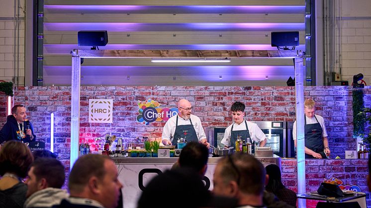 Chef Hulstone took to the demo stage at Seafood from Norway's Chef HQ takeover 