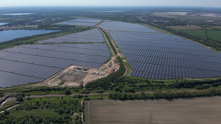 Der Energiepark Witznitz am Hainer See bei Leipzig ist der größte zusammenhängende Solarpark Europas.