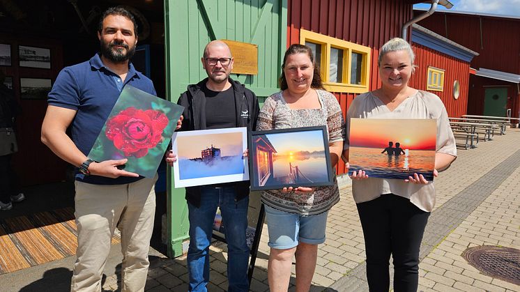 Mostapha Laaroussi, Mattias Brandting, Astrid Diegelmann och Sara Linder är fyra av de nio fotograferna som ställer ut bilder i sommar.