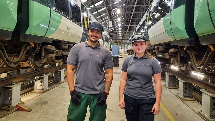 From left: Second year engineering apprentices Elias Pablo and Katie Short. More images below.