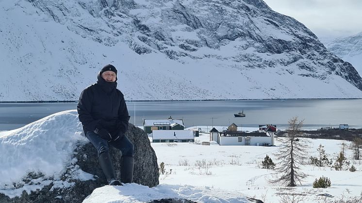 Mogens Lindstrøm fra Fjerritslev er rejst til Grønland for at arbejde som kunderådgiver Grønlandsbanken. Foto: PR.
