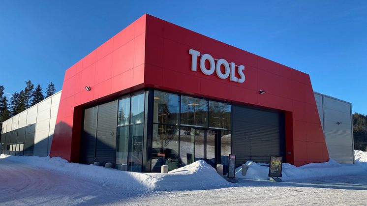At det nye bygget på Kongsberg huser en TOOLS-butikk er det ingen tvil om