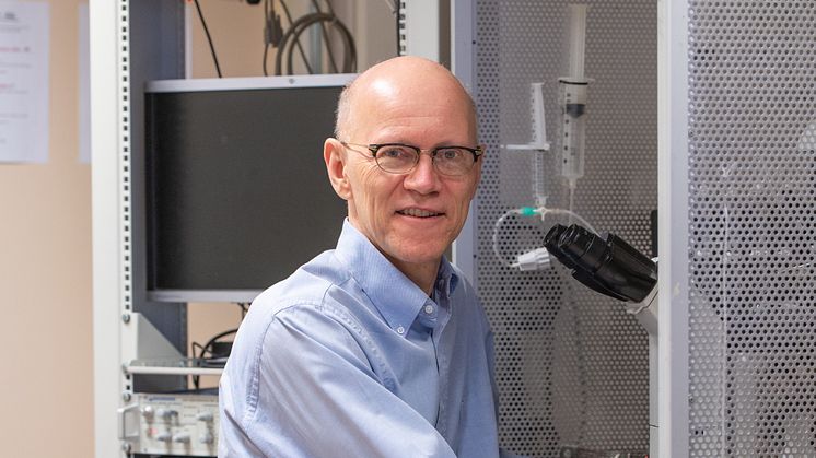 Peter Larsson är professor i molekylär neurofysiologi vid Linköpings universitet och en av forskarna bakom studien som publicerats i Nature. Foto: Magnus Johansson