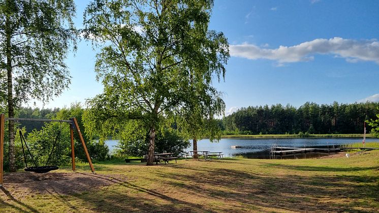 Bild från Bockara badplats före förbättringarna!