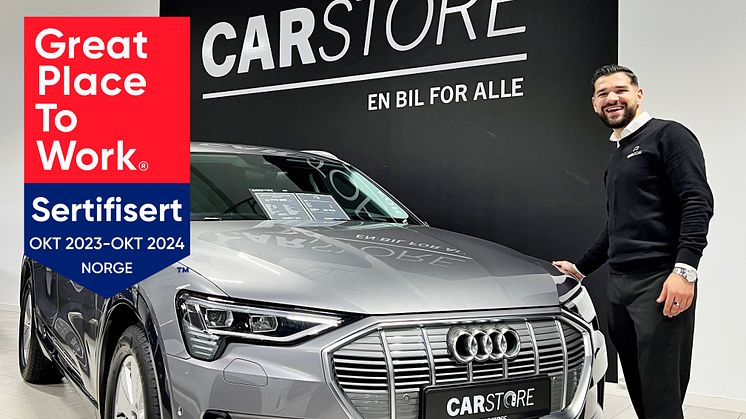 I oktober 2023 ble Carstore Great Place to Work-sertifisert på første forsøk