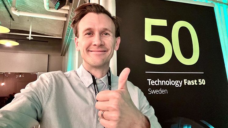 Pelle Tunell, vd, Plant, på den officiella prisceremonin igår kväll, på Miss Clara by Nobis i Stockholm