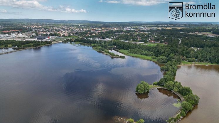 Drönarbild över Bromölla.