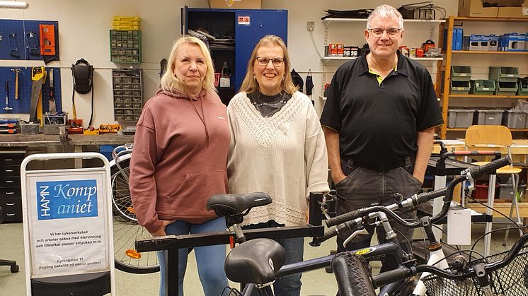 Helena Eriksson, Ann-Christin Nilsson och Sören Vikström från Hamnkompaniet.