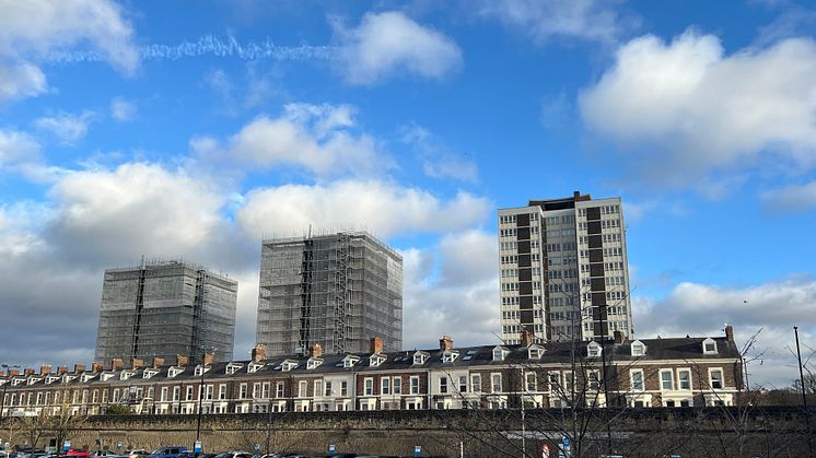 The study includes many homes in Newcastle, including these three blocks of flats in Shieldfield