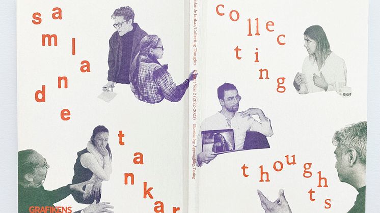  Publikationen sammanställer år två av Grafikens Hus projekt Samlande tankar/Collecting Thoughts.
