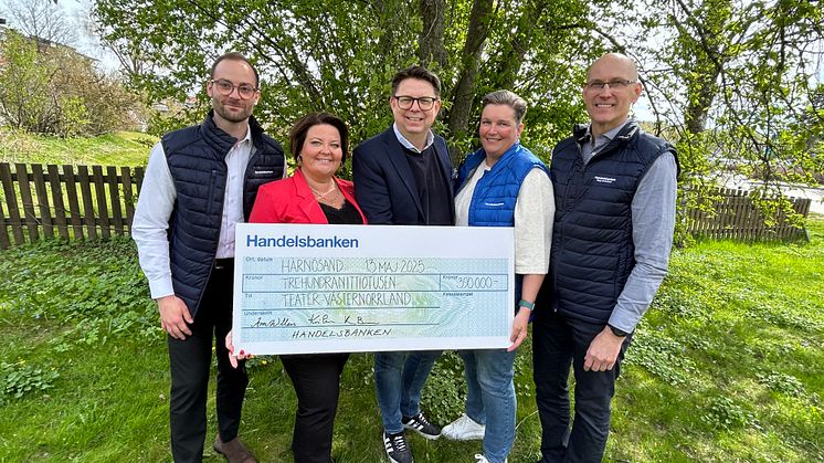 Kim Brändström, Handelsbanken, Erika Howcroft och Joakim Granqvist, Teater Västernorrland, Åsa Willén och Kari Pessa, Handelsbanken.  