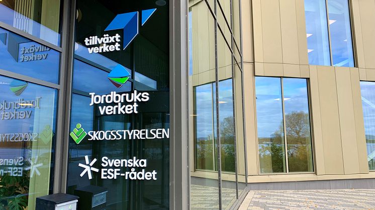 Sedan tidigare delar Jordbruksverket och Skogsstyrelsen lokaler. Från och med 1 oktober har även Tillväxtverket och ESF-rådet flyttat in. Foto: Jordbruksverket