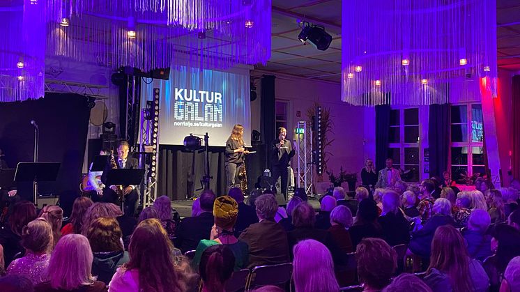 Foto från Kulturgalan 2023 då galan hölls på restaurang Cullinar i Norrtälje.