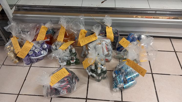 Picture of alcohol seized from off-licence 